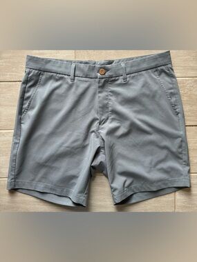 Primo Golf Shorts Size 36 Inch Waist Gray Flat Front 7 Inch Inseam